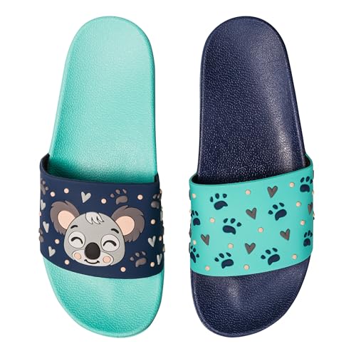 Dedoles Badeschuhe viele lustige Designs Bücher Kaffee Katze Party Pizza Dackel Fuchs Panda Delfin Geschenk, Farbe: Gemütlicher Koala, Gr.: 36 EU von Dedoles