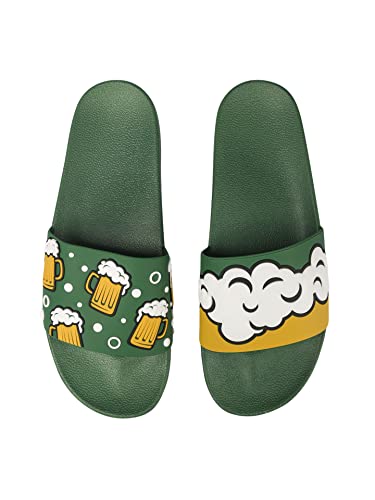 Dedoles Badeschuhe viele lustige Designs Bücher Kaffee Katze Party Pizza Dackel Fuchs Panda Delfin Geschenk, Farbe: Prickelndes Bier, Gr.: 43 EU von Dedoles