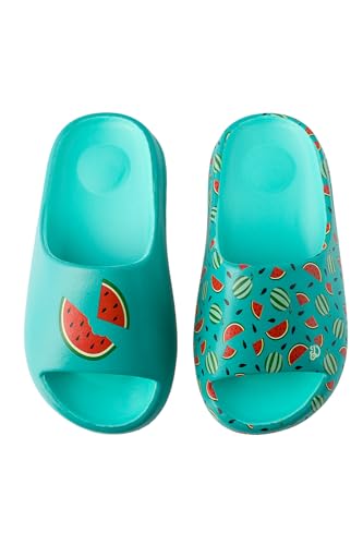 Dedoles Badeschuhe viele lustige Designs Bücher Kaffee Katze Party Pizza Dackel Fuchs Panda Delfin Geschenk, Farbe: Saftige Wassermelonen (Chunky Slides), Gr.: 33 EU von Dedoles