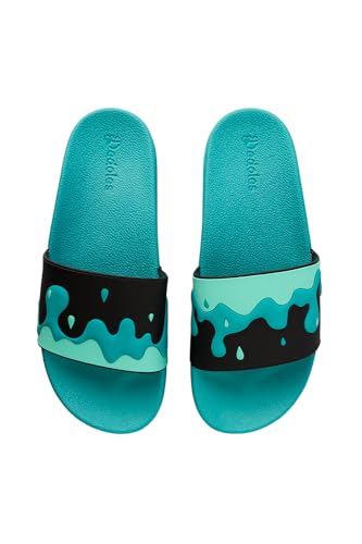 Dedoles Badeschuhe viele lustige Designs Bücher Kaffee Katze Party Pizza Dackel Fuchs Panda Delfin Geschenk, Farbe: Türkise Wassertropfen, Gr.: 42 EU von Dedoles