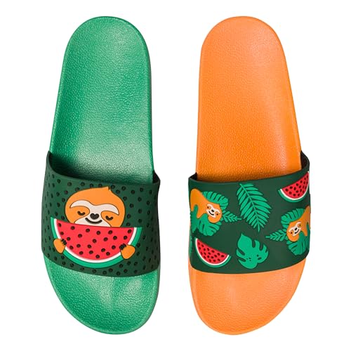 Dedoles Badeschuhe viele lustige Designs Bücher Kaffee Katze Party Pizza Dackel Fuchs Panda Delfin Geschenk, Farbe: Strandstimmung, Gr.: 34 EU von Dedoles