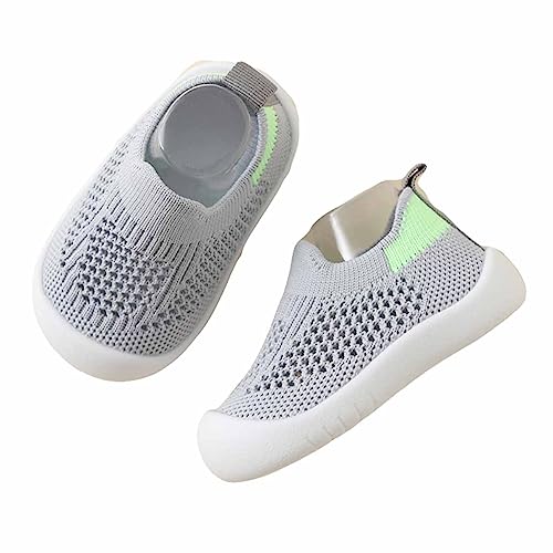 Deedlite Lauflernschuhe Kinder Barfußschuhe Sommer Babyschuhe 1-4 Jahre Kleinkind Schuhe Jungen Mädchen Puschies Weiche Sohle Baby Anti-Rutsch Unisex EU18/19 (11.5 cm) von Deedlite