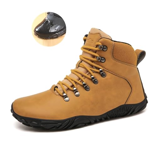 Deedlite Wasserdicht Barfußschuhe 2.0 Crowner Herren Winter,Wasserfest Barfussschuhe Damen Outdoor,Warm Winterschuhe gefüttert Winterstiefel Waterproof Barefoot Shoes von Deedlite