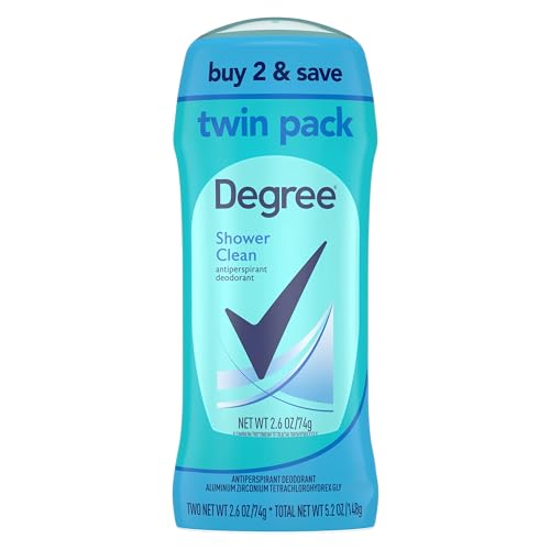 Degree Frauen Anti-Transpirant Deodorant Invisible Solid Twin Pack, Dusche reinigen 2,6 Unzen (3er-Pack) von Degree