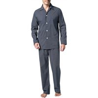 DEREK ROSE Herren Pyjama blau Baumwolle gemustert von Derek Rose