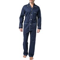 DEREK ROSE Herren Pyjama blau Baumwolle gemustert von Derek Rose