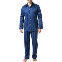 DEREK ROSE Herren Pyjama blau Baumwolle gestreift von Derek Rose