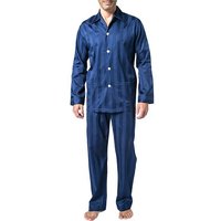 DEREK ROSE Herren Pyjama blau Baumwolle gestreift von Derek Rose