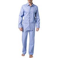 DEREK ROSE Herren Pyjama blau Baumwolle kariert von Derek Rose