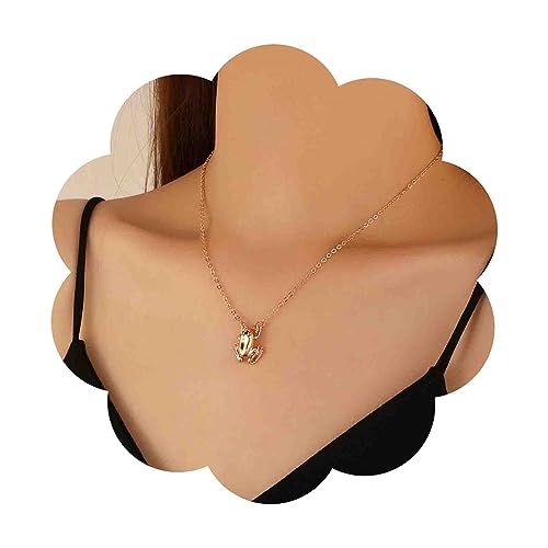 Dervivea Gothic Frosch Anhänger Halskette Süße Frosch Kette Halskette Frosch Choker Halskette Gold Frosch Kragen Halskette Schmuck Für Frauen Und Mädchen von Dervivea