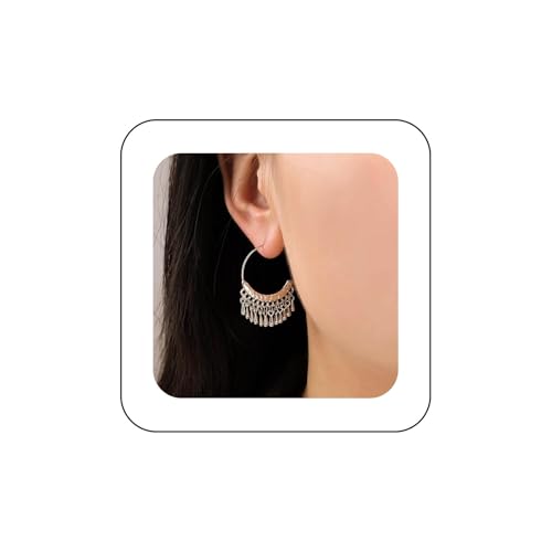 Dervivea Vintage Ethnischen Kreis Reif Ohrringe Silber Kronleuchter Ohrringe Zigeuner Baumeln Ohrringe Stammes Zigeuner Kreis Ohrringe Traditionellen Indischen Ohrringe Schmuck Für Frauen Dervivea Vintage Ethnischen Kreis Reif Ohrringe Silber Kronleuchter Ohrringe Zigeuner Baumeln Ohrringe Stammes Zigeuner Kreis Ohrringe Traditionellen Indischen Ohrringe Schmuck Für Frauen von Dervivea