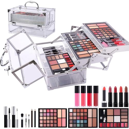 Derwrtup Make-up-Set für Anfänger, Make-up-Sets für Teenager - Multifunktionales Full-Kit-Make-up-Set,Lippenstift-, Lidschatten-Paletten-Set mit Mascara für Teenager, Frauen, Mädchen, Anfänger Derwrtup Make-up-Set für Anfänger, Make-up-Sets für Teenager - Multifunktionales Full-Kit-Make-up-Set,Lippenstift-, Lidschatten-Paletten-Set mit Mascara für Teenager, Frauen, Mädchen, Anfänger von Derwrtup