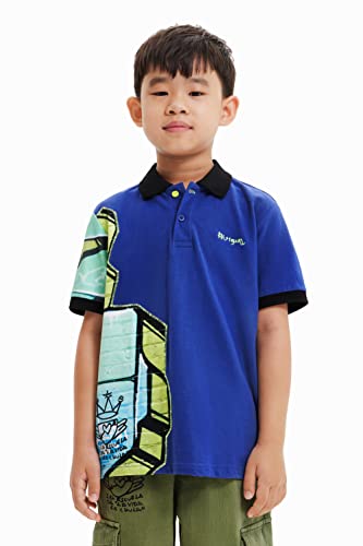 Desigual Boy's Mountain 5000 Navy Polo Shirt, Blue, 4 Years von Desigual