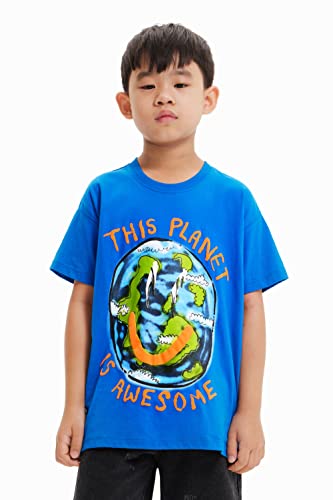 Desigual Boy's TS_Planet 5015 DUCADOS Shirt, Blue, 10 Years von Desigual