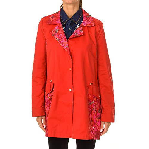 Desigual Damen Delphine Trenchcoat (42), rot, 40 von Desigual