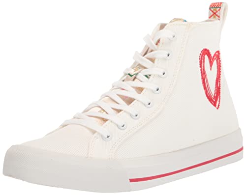 Desigual Damen Shoes_BETA_Heart Sneaker, White, 39 EU von Desigual