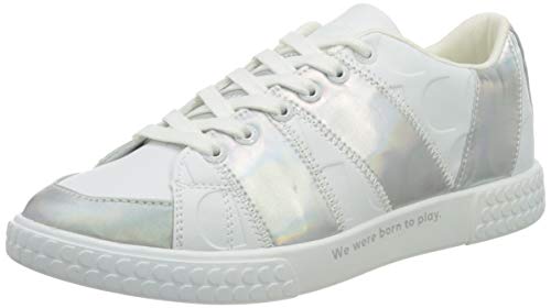 Desigual Damen Shoes_Comet_iridiscent Sneaker, White, 41 EU von Desigual