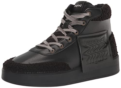 Desigual Damen Shoes_Fancy HIGH Patch 2000 Black Sneaker, 38 EU von Desigual