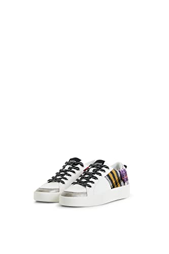 Desigual Damen Shoes_Fancy_Tartan 1000 White Sneaker, 40 EU von Desigual