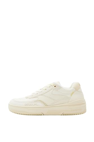 Desigual Damen Shoes_Metro_Logo Sneaker, White, 38 EU von Desigual