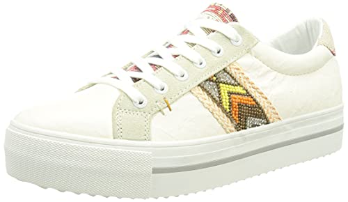 Desigual Damen Shoes_STREEET_Ethnic Sneaker, White, 36 EU von Desigual