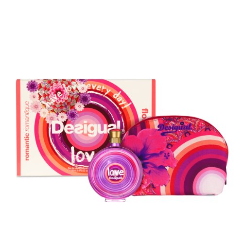 Desigual Geschenkset Love EdT 100 ml plus Kosmetiktasche, 1er Pack (1 x 100 ml) von Desigual