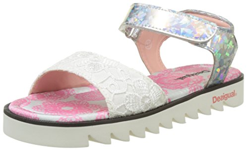 Desigual Mädchen Golden White La Slingback Sandalen, Silber (Silver 2032), 36 EU von Desigual