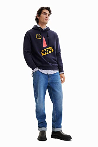 Desigual Men's Celestino 5000 Navy Pullover Sweater, Blue, M von Desigual