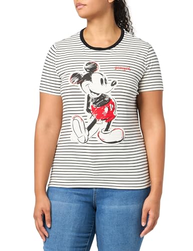 Desigual TS_Mickey Patch, 1000 Blanco, S von Desigual