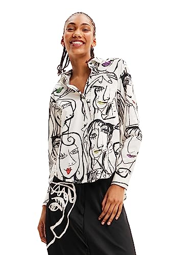 Desigual Women's CAM_Verona Blouse, White, S von Desigual