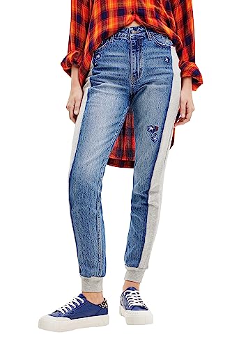 Desigual Women's Denim_Lamar Casual Pants, Blue, Groß von Desigual