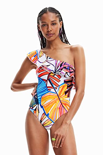 Desigual Damen Swim_medewi 1000 Bikini Set, Weiß, L EU von Desigual