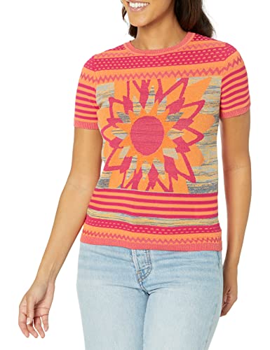 Desigual Women's TS_Lucca 7002 T-Shirt, Orange, XL von Desigual