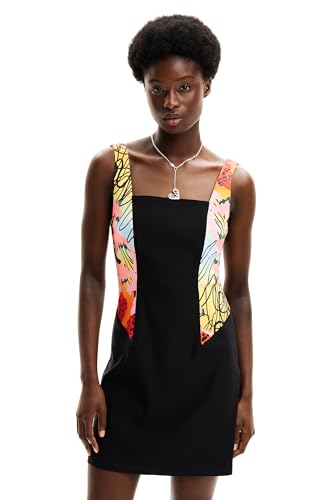 Desigual Women's Vest_Marbella_Lacroix Dress, Black, 42 von Desigual