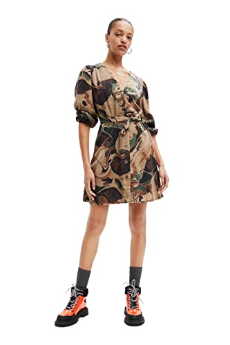 Desigual Women's Vest_ROSA, 6007 BEIGE Safari Casual Dress, Brown, L von Desigual