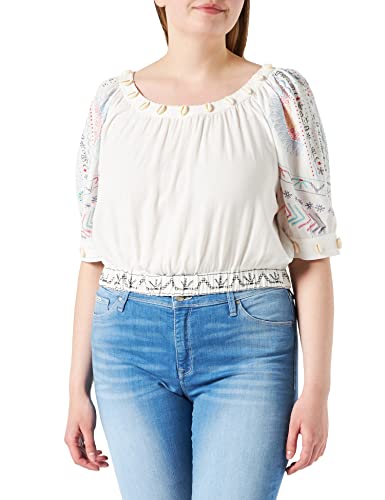 Desigual Womens Boho Bluse, White, S von Desigual