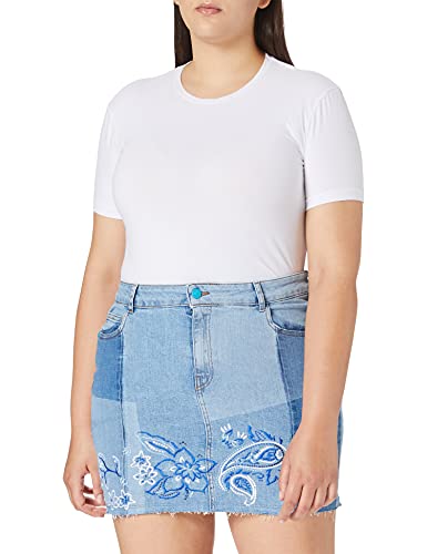 Desigual Womens FAL_BE Blue Skirt, 36 von Desigual