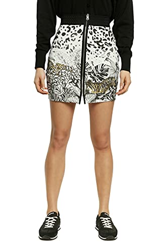 Desigual Womens FAL_TOUCHÉ Skirt, Weiß, M von Desigual