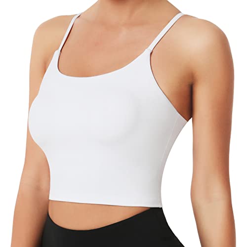Desol Riemchen Damen Sport BH mit Polstern für Damen, Lang Geschnittenes Tank-Top Mittlerer Stark Halt Ohne Bügel Yoga Bra für Workout Fitness Desol Riemchen Damen Sport BH mit Polstern für Damen, Lang Geschnittenes Tank-Top Mittlerer Stark Halt Ohne Bügel Yoga Bra für Workout Fitness von Desol