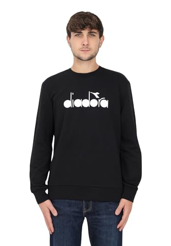 DIADORA Schwarzes Sweatshirt mit Logo für Herren, Schwarz , M von Diadora