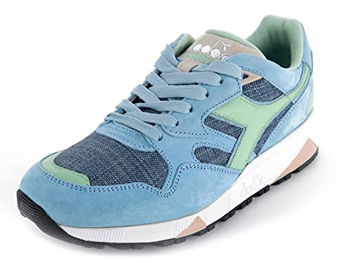 Diadora, N9002 MII Unisex-Sneaker, Casual, Wildleder / Canvas, hergestellt in Italien, - Aqua - Größe: 43 EU von Diadora