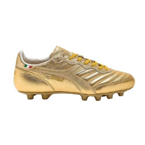 Diadora Brasil Italy OG GR LT+ MDPU Herren-Fußballschuhe für festen Boden, hochwertiges Leder, wasserabweisend, hergestellt in Italien, Goldbraun, 38.5 EU von Diadora