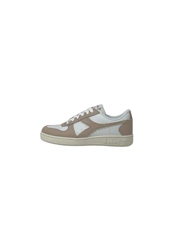 Diadora Damen Magic Basket Low Leather Wn Gymnastikschuh, Weiß Weiß Pink, 36.5 EU von Diadora