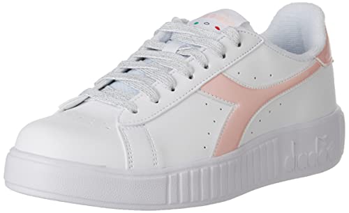 Diadora Damen Schritt P Gymnastikschuh, Weiß Sweet Pink, 37 EU von Diadora