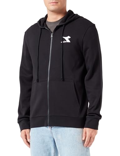 Diadora Herren Hoodie FZ CORE, Schwarz, XL von Diadora