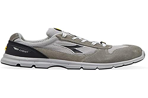 Utility Diadora Unisex Run Text Low S1P SRC ESD, Grigio Castello/Grigio ALLUMINIO, 47 EU von UTILITY DIADORA