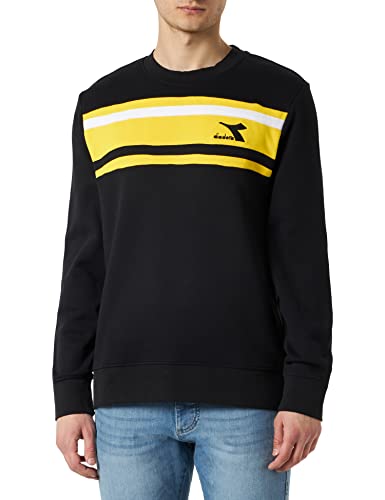 Diadora Herren Sweatshirt Crew SLAM, Schwarz, XL von Diadora