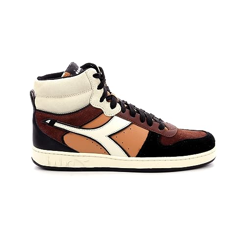 Diadora Unisex Magic Basket MID Twin Gymnastikschuh, Black/ORANGE Burnt, 41 EU von Diadora