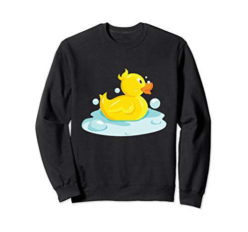 Cute Yellow Duck Rubber Ducky Duckie Bathtub Party Day Gift Sweatshirt von Diamond Deals LLC