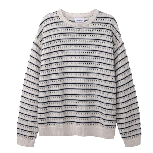 Diana Studio Men's Ecru/Grau/Schwarz, Pullover Sweater, XL Diana Studio Men's Ecru/Grau/Schwarz, Pullover Sweater, XL von Diana Studio
